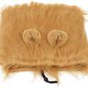 Lion Dog Pet Wig Fashionable Cosplay Party Lion Head Brown Wig for Festival