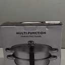 ZENFUN Steamer Pot With Lid 2 Tier, Multipurpose Stainless Steel Steaming Pot, Steam Pots With Handle For Vegetable, Dumpling, Food, 11 Inch (Thickened)