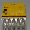 Ascher Classic E12 LED Candelabra Light Bulb 4W, Equivalent 40W, Warm White 2700K, Non-Dimmable, Clear Glass Filament Chandelier LED Bulbs, E12 Candelabra Base Candle Light Bulbs, Pack of 10