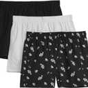 GAP Men's 3-Pack Boxers (Medium, True Black Multi 1)