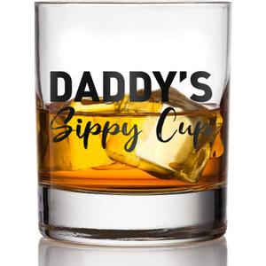 Fathers Day Dad Gifts from Daughter Wife - 11 OZ Whiskey Glass for New Dad Husband Boyfriend Men - Birthday Christmas Funny Gag Gift Ideas - Bourbon Scotch Presents for Expecting Father
