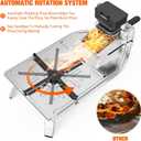 Mimiuo Outdoor Pizza Oven 12" Wood Pellet Pizza Oven with Rotating Round Pizza Stone, Portable Pizza Stove for Outside Backyard Camping Picnics