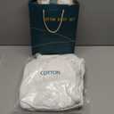 Shilucheng 100% Egyptian Cotton Queen Size Sheets Set - 1000 Thread CountLuxury Cotton Bed SheetsBreathable & Cooling Bedding and Pillow Cases, 16 Inch Deep Pocket - 4 Piece (White, Queen)