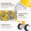 TEMI Toddler Airplane Toys for 3 Year Old, Toy Airplane for Boys Age 4-7, Large Spray Transport Airplane Toy with 12 Construction Vehicles, Toys for 3 4 5 6 7 8 Years Old (Lemon Yellow)