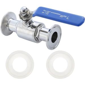 1.5" Tri-Clamp Ball Valve 25mm Pipe OD Stainless Steel Sanitary Valve for Home Brewing