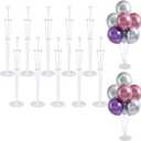 10 Sets Balloon Stand Kits, Balloon Sticks Holder with Base for Table Centerpiece Graduation Birthday Baby Shower Party Decorations