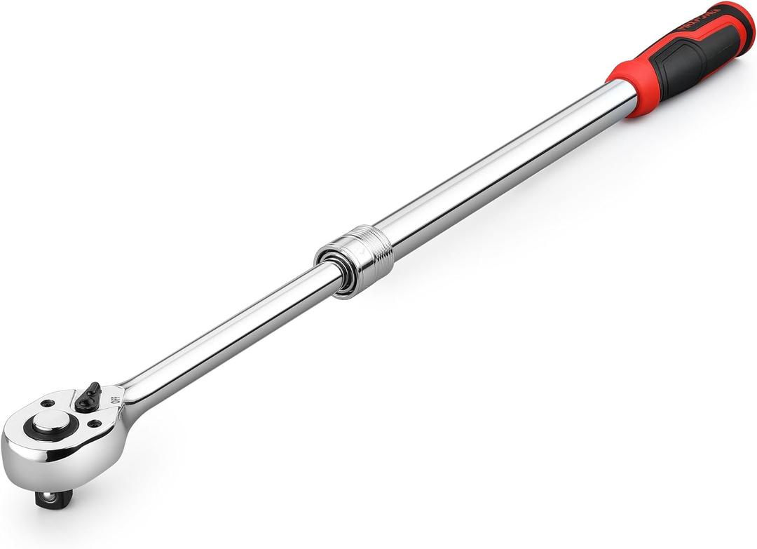 MAXPOWER 1/2-Inch Drive Extendable Ratchet Wrench, 1/2 Inch Drive Ratchet Socket Wrench, Quick Release 72-Tooth Reversible Ratcheting Feature(16.1" - 22" Length)