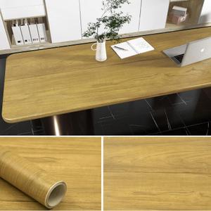 15.8x118" Faux Wood Contact Paper Peel and Stick Countertops Wood Grain Vinyl Wrap Wood Wallpaper Countertop Contact Paper for Cabinets Counter Top Covers Self Adhesive Wood Look Contact Paper