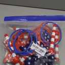 Leitee 6 Set Patriotic Party Games 4th of July Star Ring Toss Games Include Wooden Star Peg Targets, Plastic Toss Rings for Independence Day Party Outdoor