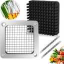 Replacement Chopper 1/4" Blade, Commercial Vegetable Chopper Dicer, French Fry Cutter Stainless Steel Blade for Fruit Cutting Machine Tomato Onion Pusher Block