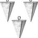Alwonder Pyramid Sinkers Fishing Weights Fishing Sinkers, Saltwater Freshwater Lead Fishing Weight Sinker for Ocean Surf Fishing Gear Catfish Tackle 1oz 2oz 3oz 4oz 5oz 6oz 8oz 10oz 12oz 16oz 32oz (32oz Pack of 4)