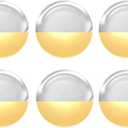 Dream lighting Marine Boat Lights RV Interior LED Courtesy Deck Lighting 1.7 inch Round Step Light 0.1 Watt Warm White Pack of 6