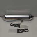 SOUJOY 15'' x 3'' Guiro Instrument, Stainless Steel Guiro Shaker with 2 Scrapers, Latin Percussion Instrument, Professional Band Accompaniment Sand Hammer for Musical Training