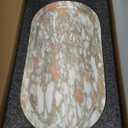 Koville Norway Natural Marble Tray, 12"x6" Vanity Decorative Tray for Countertop, Catchall Tray for Perfume, Candles, Jewelry Dish (Rosso Norvegian)