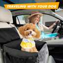 Dog Car Seat Cover for Cars, Dog Seat Cover Hammock, Non-Slip Backseat Extender with Mesh Window, Safety Leashes & Pockets, Waterproof Pet Car Protector for SUV, Truck, Sedan (Fits 10-30lbs)