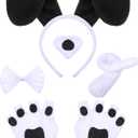 Syhood Puppy Dog Costume Set Ears Headband Bowtie Nose Tail Paw Gloves Accessories for Carnival