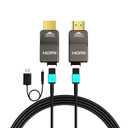 RUIPRO 8K Detachable Full Fiber Optic Armored HDMI 2.1 Cable 33FT, Ultra High Speed 48Gbps, Support 8K@60Hz 4K@120Hz, Dynamic HDR, eARC, Compatible with PS5/Xbox/Blu-ray/TV/Monitor/Projector
