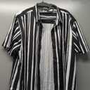 Hardaddy Men's Striped Shirts Casual Short Sleeve Button Down Summer Hawaiian Shirts (Medium)