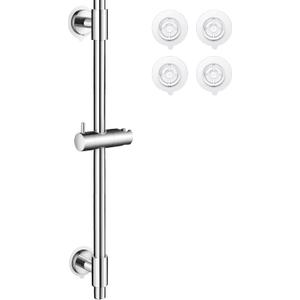 KES No Drill 30-Inch Shower Slide Bar with Adjustable Handheld Shower Head Holder, Self Adhesive, Universal Fit, SUS304 Polished Stainless Steel Drill-Free for Bathroom, F209S78DF-PS