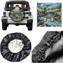Skeletons Spare Tire Cover Wheel Protectors Weatherproof Sun Protection Covers Universal for SUV Jeep Travel Trailer 15"