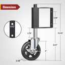 Heavy Duty Gate Wheels for Fences, Yards, Farms, Gate Casters with Spring Loaded, 360 Degree Swivel Max Load Capacity 220lbs