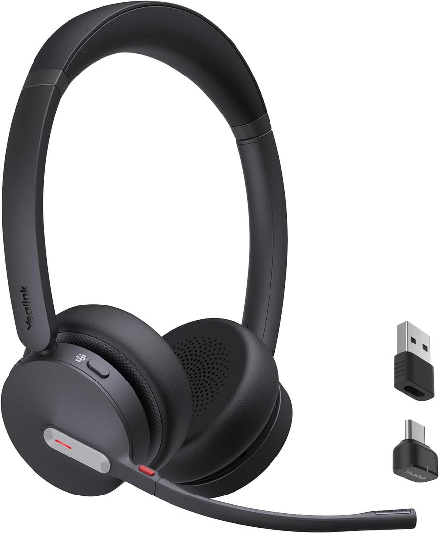 Yealink BH70 Wireless Bluetooth Headset with Microphone for Work, up to 35h Talking Battery Life, 3-Mic, 147g Lightweight Microsoft Teams Certified Headphone for Open Office, USB-C to A Yealink BH70 Wireless Bluetooth Headset with Microphone for Work, up to 35h Talking Battery Life, 3-Mic, 147g Lightweight Microsoft Teams Certified Headphone for Open Office, USB-C to A