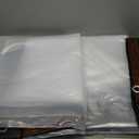 VitalCozy 2 Pcs Chicken Coop Cover 6 x 4 ft Waterproof Clear Tarp Heavy Duty PVC Vinyl Chicken Run Cover Coop Accessories for Outdoor Winter with 10 Pcs Ball Bungees Cords