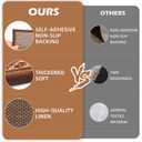 Non Slip Carpet Stair Treads for Wooden Steps - Machine Washable, Reusable Adhesive - 15 Pack 8"x30" Brown - Anti-Slip for Dogs, Kids & Elders