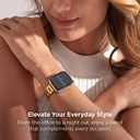 My Pretty Strap - Compatible Apple Watch Band Strap, Stainless Steel Fashion iWatch Replacement Strap- Easy Resizing, No Tool Needed, Fits Most Wrists- Compatible with Series 1-11, SE and Ultra
