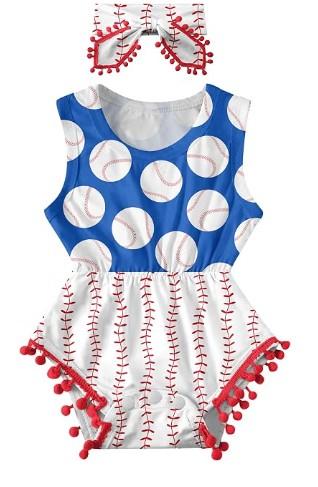 BFUSTYLE Baby Girl Clothes 0-24 Months Outfit Sleeveless Infant Romper
Cute Round Neck One Piece Bodysuit with Headband for Daily,Birthday,Party,Vacation Size 100