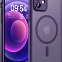 TOCOL for Phone 12 Case, Compatible with Magsafe Charger, Full Camera Protection, Drop Protection, Translucent Matte Phone Case for iPhone 12 6.1 inch (Midnight Purple)