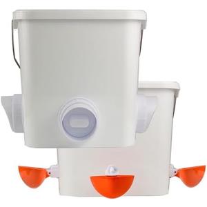 Automatic Chicken Feeder and Waterer Set Hanging Chicken Feeder No Waste Poultry Feeder 3 Gallon Water Feeder