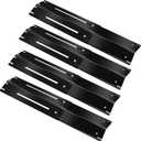 13.5-25 Inch Universal Adjustable Grill Heat Plates Shields Tents for Charbroil Nexgrill Dyna Glo Uniflame Backyard Chargriller, 4 Pack Porcelain Steel Flavorizer Bars Flame Tamer Burner Covers Plates