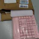 MEETION Wireless Keyboard and Mouse, Full-Sized Cordless Keyboard with Wrist Rest, 3 DPI Adjustable Mouse, Keyboard and Mouse Set with 2.4GHz USB Receiver, for PC/Computer/Laptop/Windows/Mac, Pink