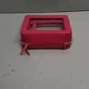 Aveniee XL Clear Makeup Organizer,Double Layer Travel Cosmetic Case with Brush Holder & Zippered Compartments,Big Toiletry Bag for Travel Accessories,2 Layers Large,Hotpink (PitayaPink)