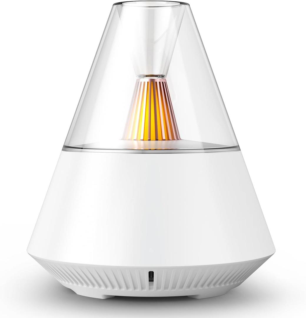 Essential Oil Diffuser, Retro Style Small Fragrance Aroma Diffusers for Home, Office, Bedroom, Living Room, USB Powered 150ml Capacity 6-12H WorkingWhite