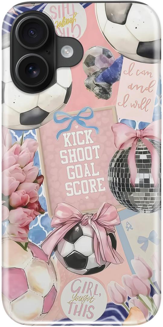 LUMARKE for iPhone 16 Plus Case, Cute Preppy Floral Cover for Women