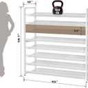 Metal Shoe Rack,Large 8 Tier Shoe Organizer, Heavy Duty Metal 8-Tier Stackable Shoe Storage Vertical Shoe Rack for Closet Front Door,Entrance,Entryway,Garage,Up to 50 Pairs