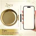2 Pack 4 Inch Small Gold Tray, Palm-Sized Gold Jewelry Tray,Small Stainless Steel Tray for Jewelry, Vanity, Kitchen, Bathroom