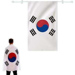 Flag Cape, Wearable Flag Costume, Be Suitable for World Cup Celebration Party Decor Outfit for Men and Women