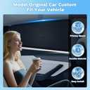KUST Car Window Shades for 2025 2026 New Tesla Model Y Juniper Accessories with No-Fall Suction Cups Windshield Sun Shade Side Rear Window Covers Sunshade Privacy Protection for Camping Blackout 8PCS