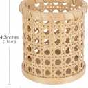 Rattan Pencil Holder, Handwoven Openwork Pen Cup for Desk, White Cane Woven Pencil Cup Organizer, Boho Rustic Office Decor, 1-Pack