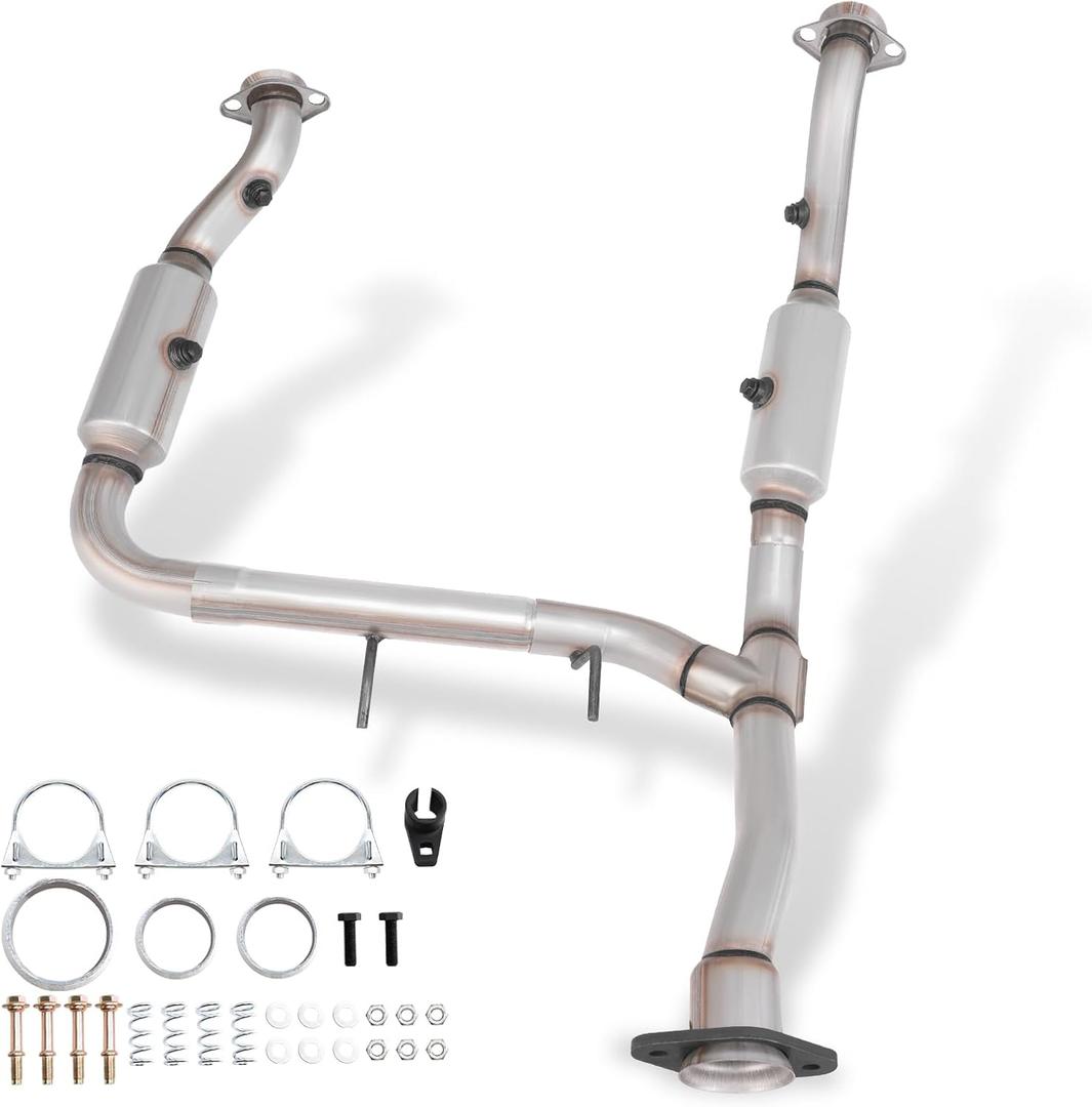 High Flow Catalytic Converter Kit Compatible with 2015 2016 2017 2018 2019 2020 F-150 2.7L V6 Turbocharged engineReplace# 645770 645167 EPA Compliant