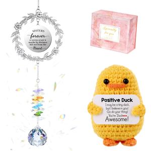 Sister Mothers Day Suncatcher Gift Ideas, Mothers Day Suncatcher Gifts for Sisters from Sisters Sun Catcher Crystals Duck Love, Sun Catcher Duck Love Sister Gifts