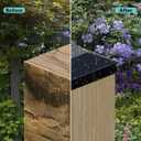 HILLMASTER 6X6 Post Caps for 5.5inx5.5in Wood Fence Post, Water-Proof UV-Proof Durable PP Plastic Decking Post Top Cap Cover with Mounting Screws, 4 Pcs, Black, 6x6in 4Pcs