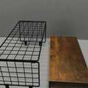 QEEIG Bathroom Shelves Over Toilet - Wall Mounted Floating Shelves Toilet Paper Storage Small Farmhouse Decor Shelf 16 inch Set of 3, Rustic Brown (019-BN3)