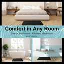 OLANLY Memory Foam Bath Mat Rug 59x20, Ultra Soft and Absorbent Bathroom Rugs, Non-Slip, Comfortable, Machine Washable Bath Carpet for Bathroom Floor, Tub, Shower and Home Decor Accessories, Black