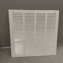 EZ-FLO 17.5x 17.5  Inch (Duct Opening) Return Air Vent Cover for Wall or Ceiling, Solid Steel Return Air Grille, HVAC Vent Cover, White, 61641