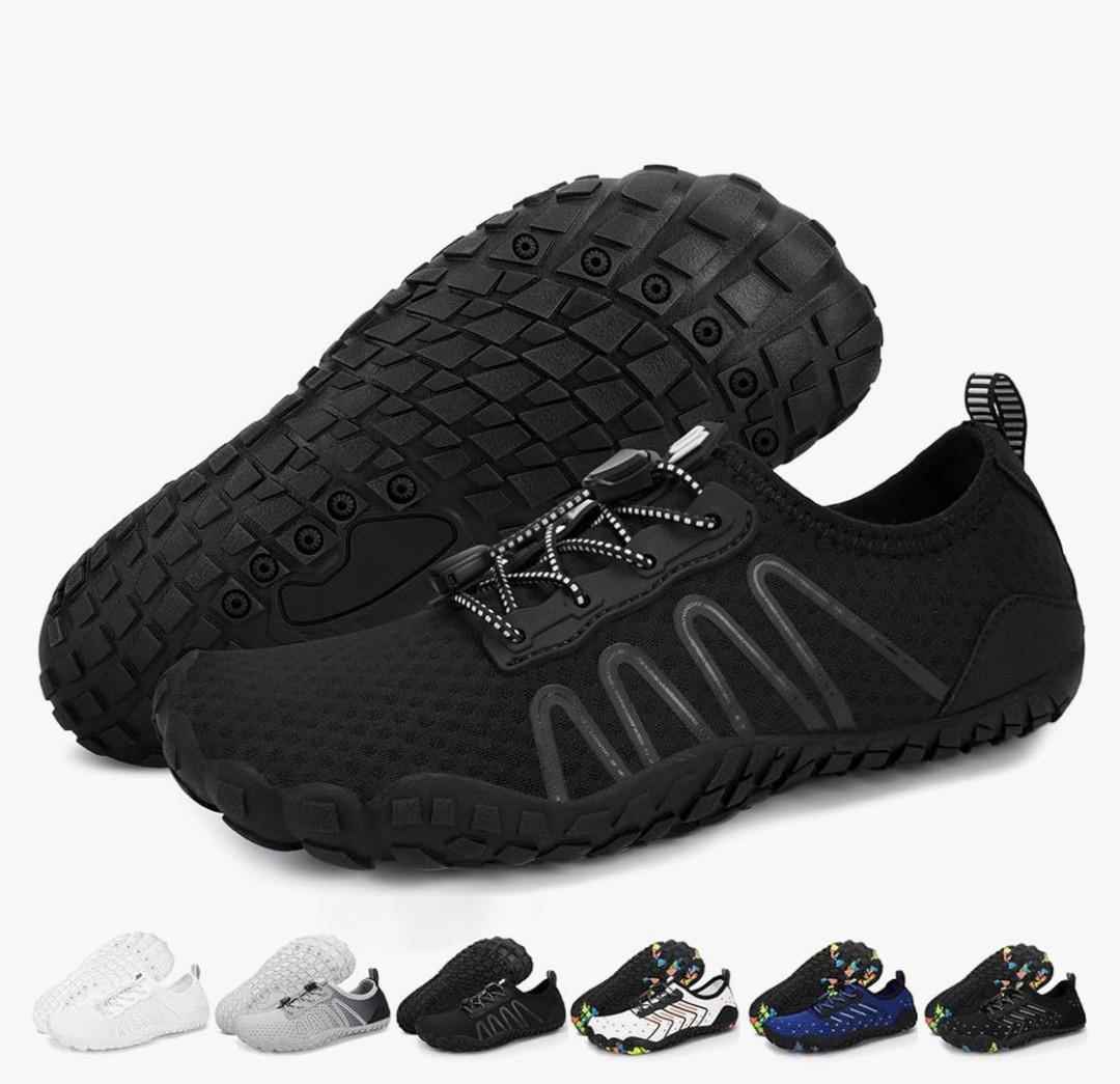 Hike Barefoot Shoes Women Men Footwear Wide Toe Quick-Dry Pro Barefoot Beach Swim Minimalist Grounding Shoes Breathable Non-Slip Grounded Footwear for Walking Kayaking Hiking Surfing EU37