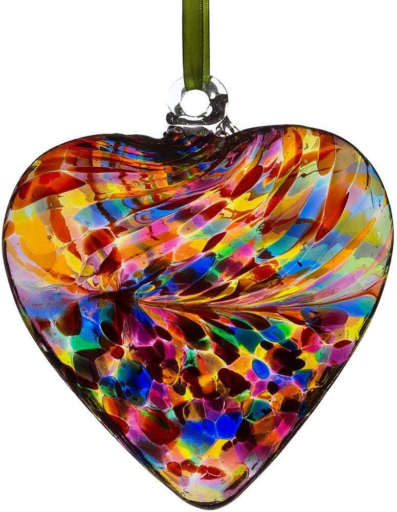 Multicolour Friendship Heart  Handcrafted Hanging Glass Gift  Sentimental Keepsake for Birthdays, Thank You, or Friendship Day Multicolour Friendship Heart  Handcrafted Hanging Glass Gift  Sentimental Keepsake for Birthdays, Thank You, or Friendship Day